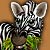 Entlaufenes Zebra 